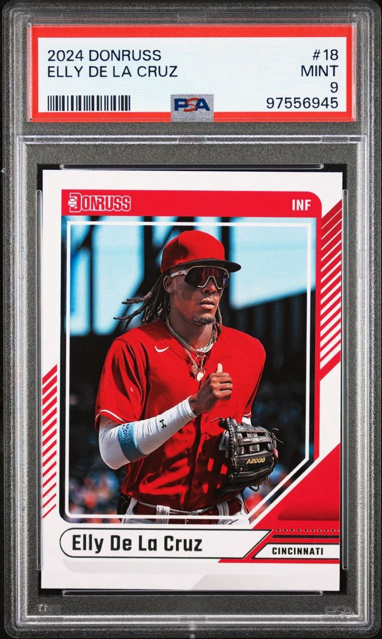 2024 Donruss #18 Elly De La Cruz PSA 9 MINT RC Rookie Reds view 1