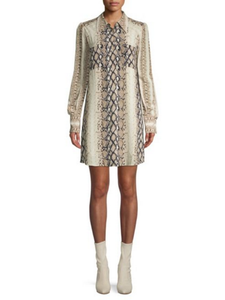 snakeskin shirt dress