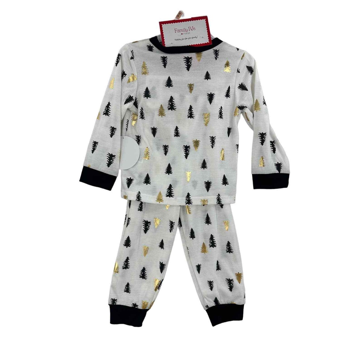 Family Matching Christmas Pajamas Set Baby Kids Sleepwear- White