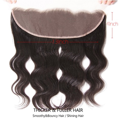 Chiusura in pizzo onda corpo 8A+ non trasformata 3 fasci extension capelli umani malesi - Foto 6 di 25