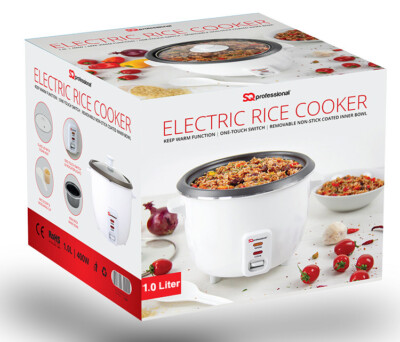 Elektrischer Reiskocher Dampfgarer Antihaft SQ Professional 1,8L Portion Reistopf 