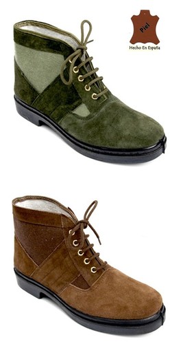 Botas Hombre Piel serraje. Forro tela. Fabricado en España | eBay