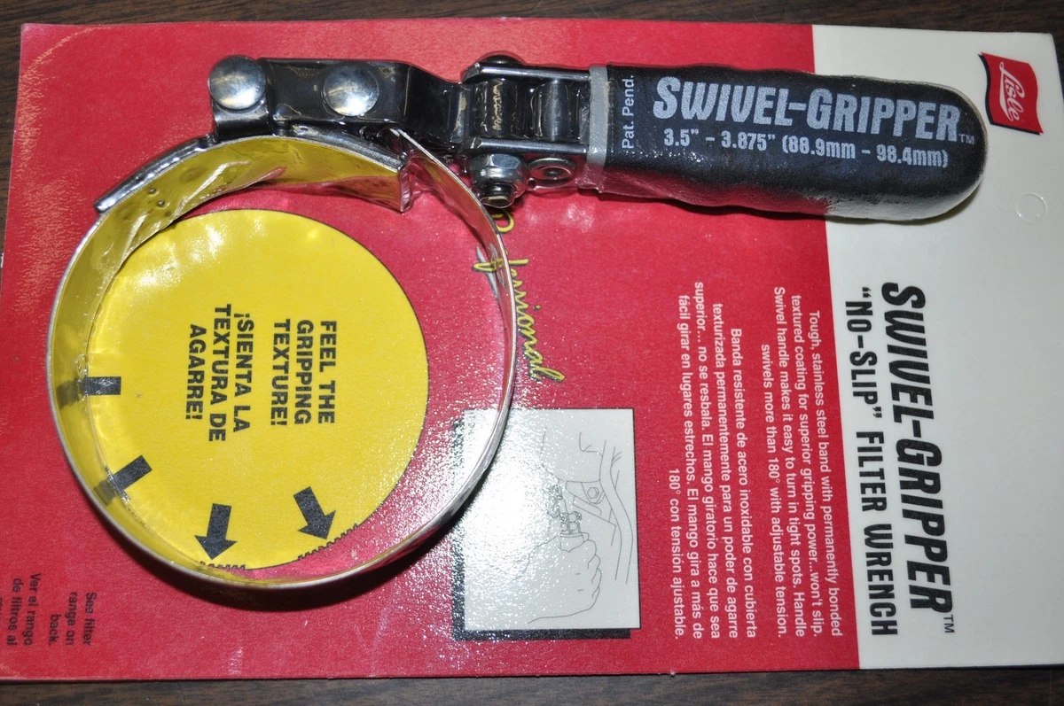 Lisle 57030 Swivel Gripper No Slip Oil Filter Wrench Standard R 3.5 3.875 USA