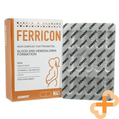 ICONFIT FERRICON Iron Complex for Pregnant Women 45 Capsules Multi Vitamins