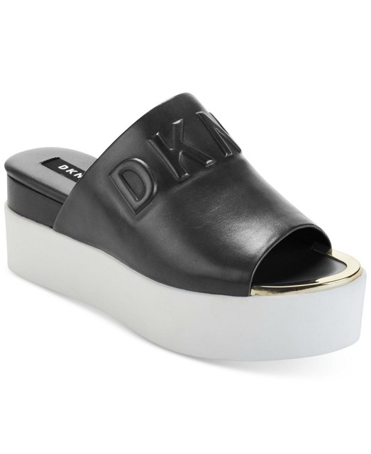 dkny black sandals