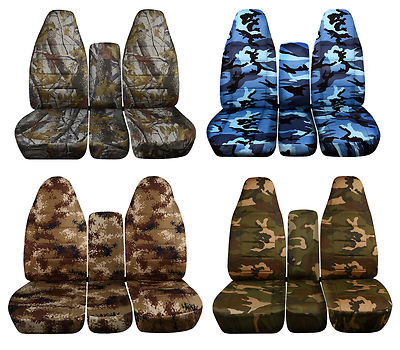 Camouflage Seat Covers GMC and Chevy Trucks 2003 to 2006 Integrated SB