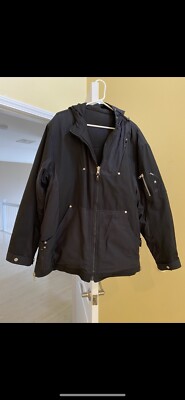 ECKO FUNCTION Black Jacket Cotton Blend Men's Large Full Zip With Hood