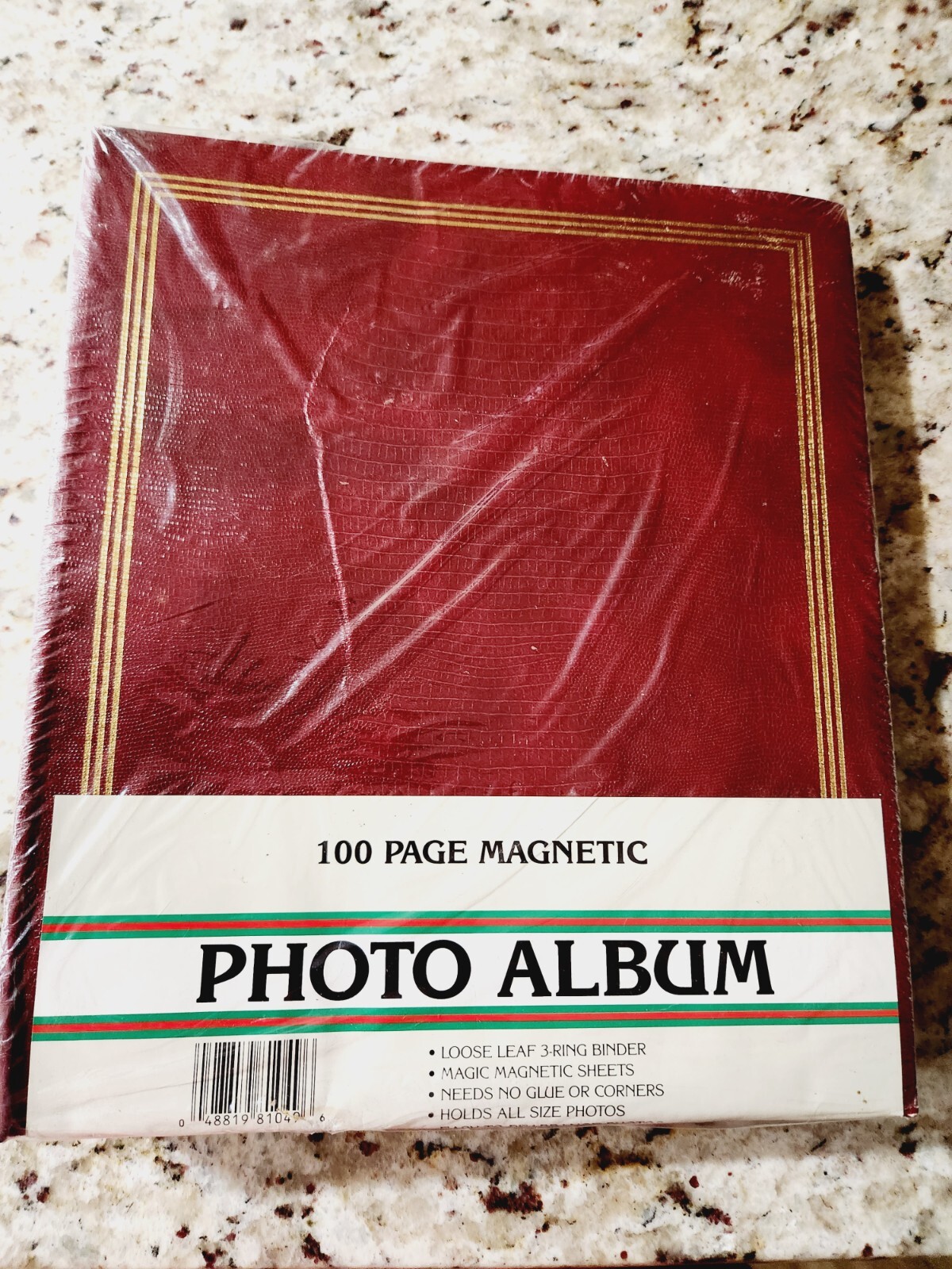 Vintage Red Photo Album 3 Ring Binder Pages SEALED! **PLEASE