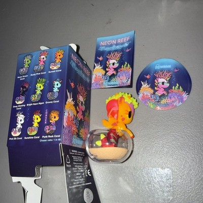 tokidoki Neon Reef Mermicorno   SUNSET CORAL  w/ Box/Guide/Sticker   