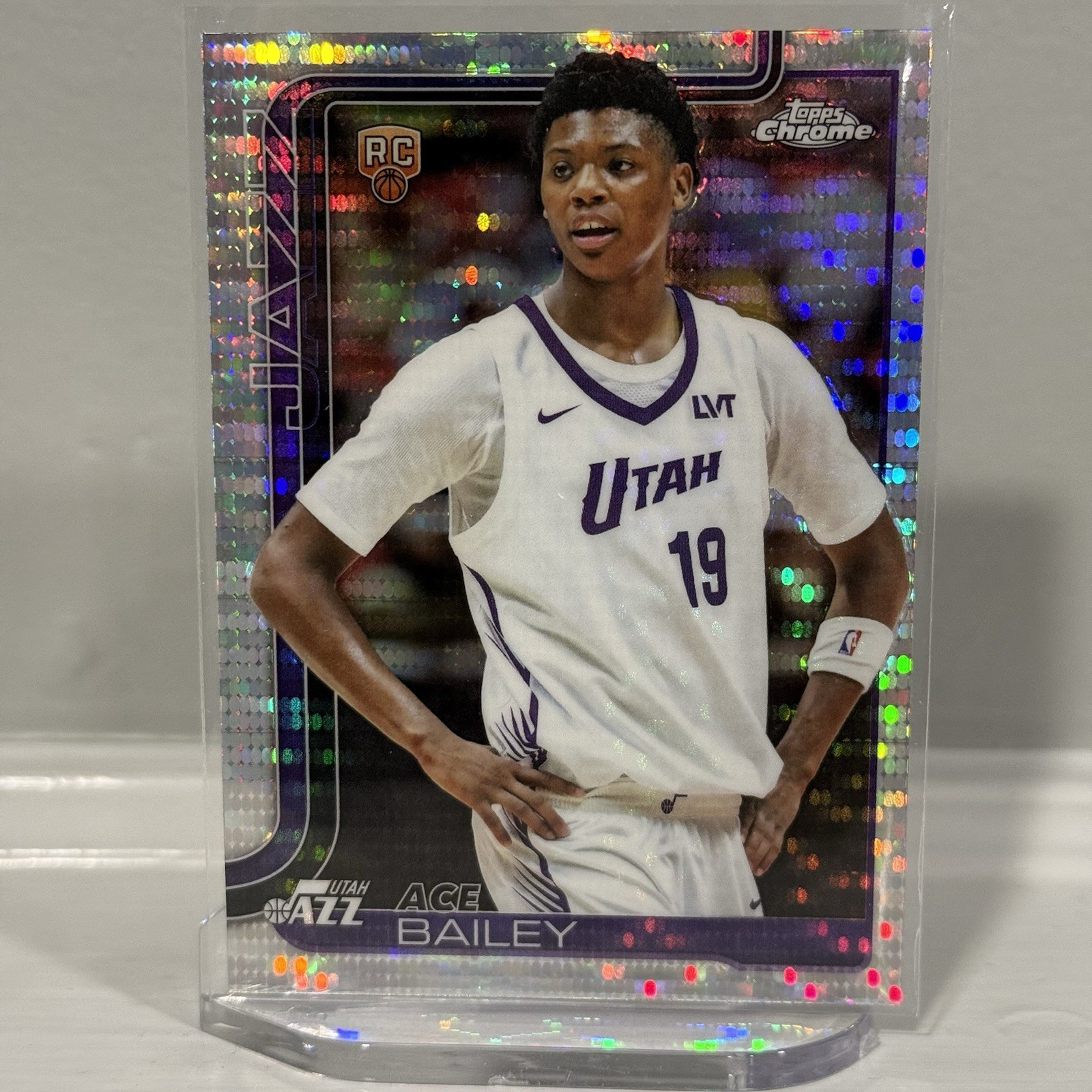 Ace Bailey 2025-26 Topps Chrome Pulsar Refractor #255 Rookie RC Utah Jazz