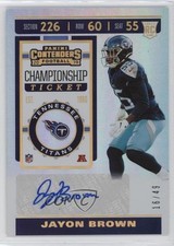 2019 Panini Contenders Rookie Championship Ticket /49 Jayon Brown #141 Auto n0c
