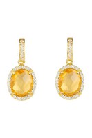 Latelita Beatrice Tropfenohrringe Oval Citrin Hydro Gold, Statement