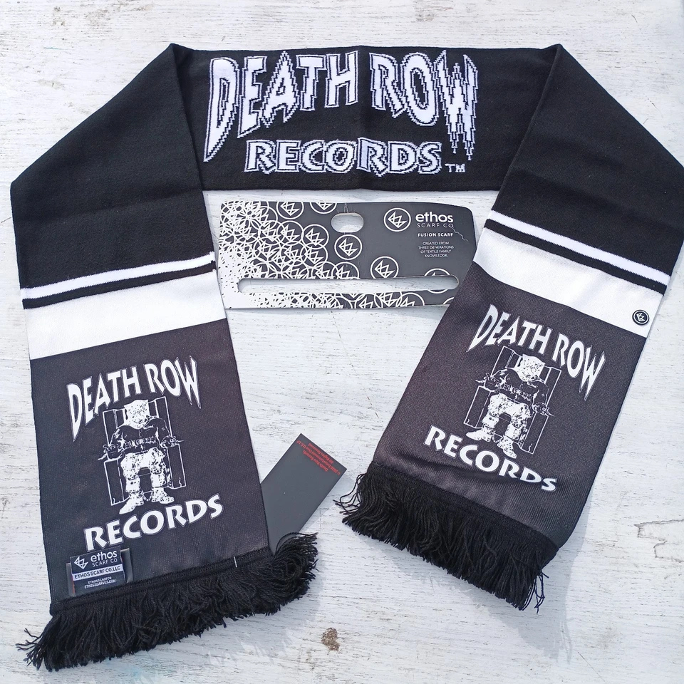 Death Row Records Scarf Gangsta Rap Hip Hop Y2K West Coast New Black Snoop Suge - Image 1 of 4