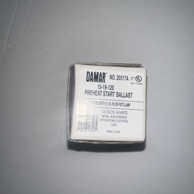 Damar Preheat Start Ballast 15-19-120 , 26517A (LTB3-1)