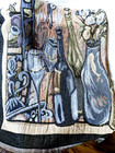 Wine Parlor Still Life Tapestry Throw - Wine Bottles Glasses Grapes/65" x 56 — photo 2