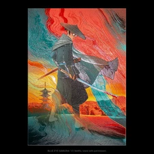 Displate Limited Edition  Blue Eye Samurai 21/1000 - Metal Poster 