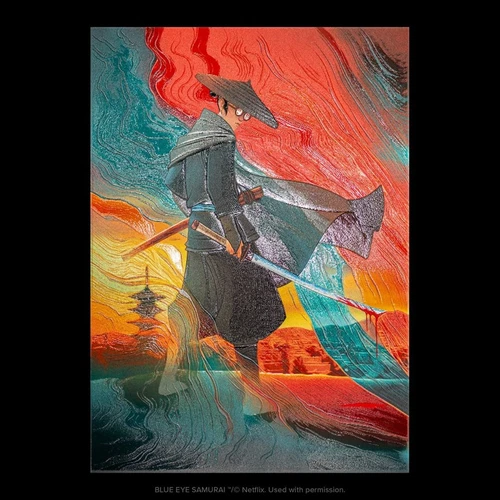 Displate Limited Edition Blue Eye Samurai 21/1000 - Metal Poster