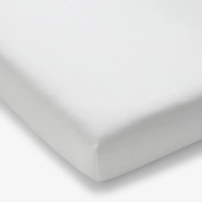 Classic Cool Organic Cotton Percale Solid Fitted Crib Sheet - White