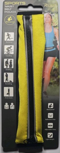 Reiko Sport waist belt pouch waterproof, reflective strip adjustable strap…