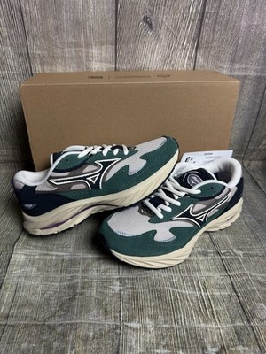 Mizuno Wave Rider B Beta Sneaker UK 4 Silver Cloud/Vulcan/Bistro Green Neu mit Karton 4uk