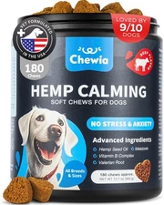 Hemp Calming Chews for Dogs – Anxiety Relief Treats – Beef Flavor – 60 Count