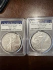 2022 W $1 American Silver Eagle PCGS MS70 First Strike West Point Mint—LOT OF 2