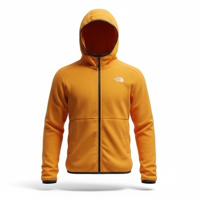 The North Face $60 Teen Glacier Full Zip Hoodie Summit Gold Size S(7/8)