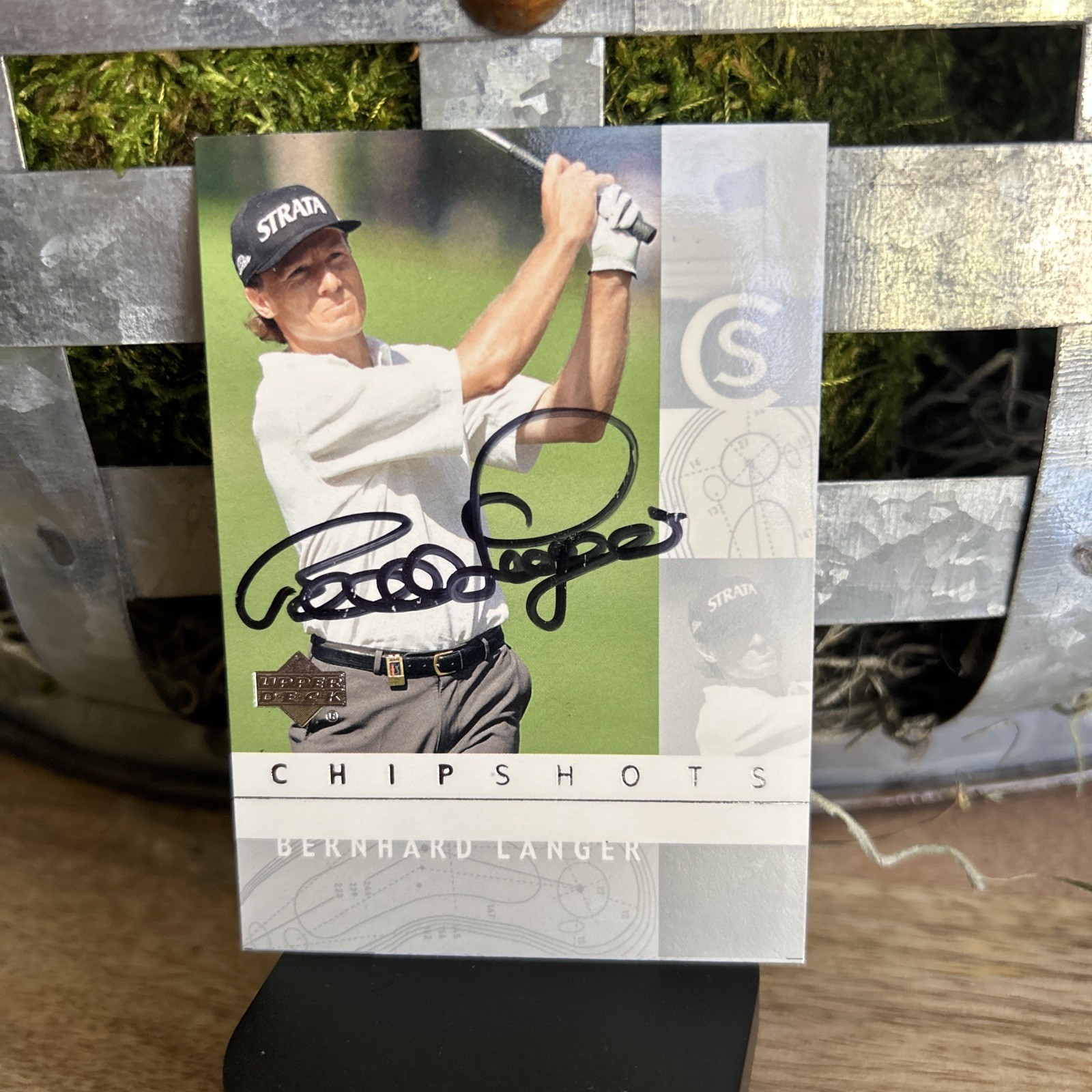 BERNHARD LANGER signed 2002 Upper Deck golf card AUTO Autographed PGA 86 GERMANY
