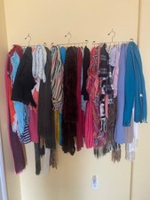 Lot 32 Vintage To Modern Scarfs  Wraps - Variety Of Colors Sizes Materials