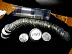 Lustrous White Cartwheel Gem Brilliant Uncirculated 1943-P Lincoln Penny Roll L1