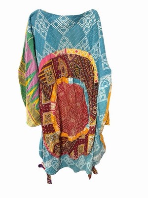 Kantha Dress Unique Design Artsy Boho One Of A Kind  3XL & Up