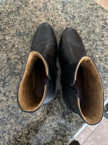 Florsheim Comfortech W/ortholite Side Zipper Black Leather Boots Sz 10.5 EEE - Picture 6 of 10