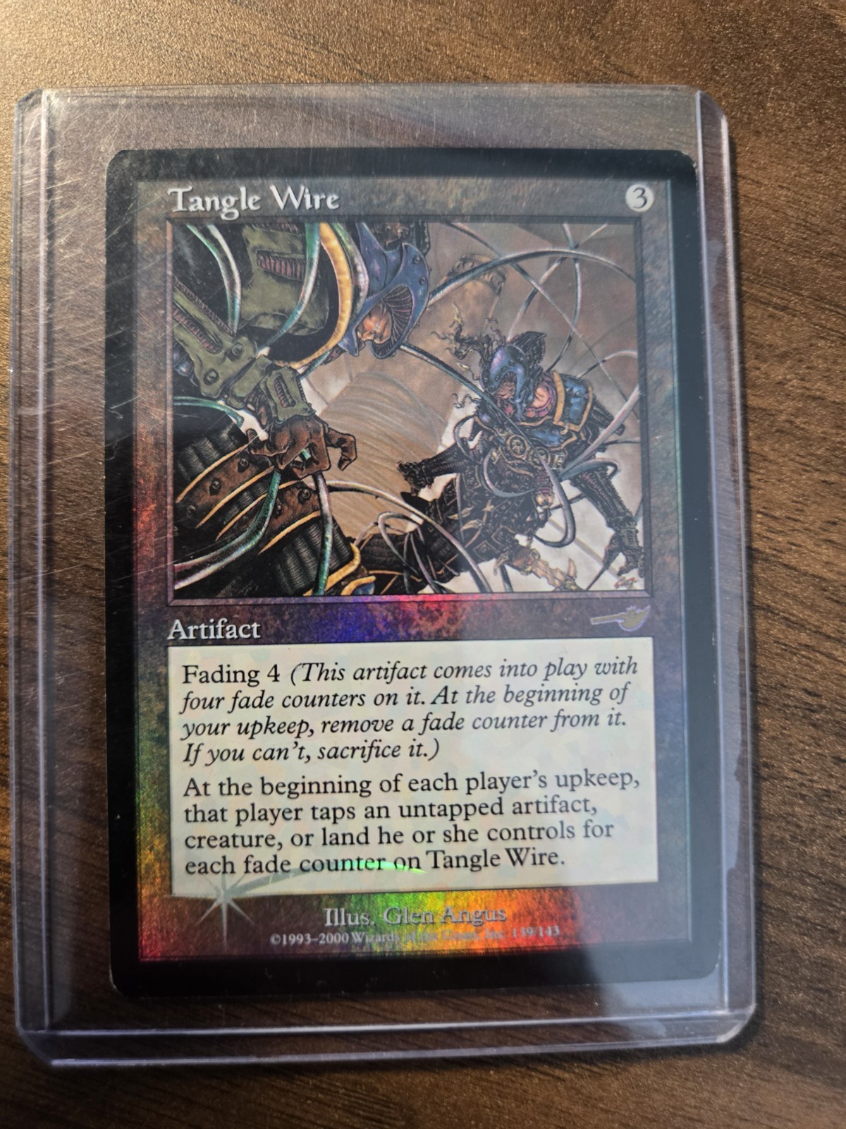 Tangle Wire FOIL Nemesis 2000 MTG Old Border Foil Rare LP Vintage Magic Card