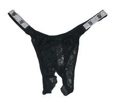 Victoria's Secret Bombshell Shine Strap Brazilian Crotchless Panty Medium