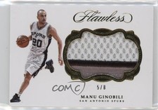 2016-17 Panini Flawless Patch Gold 5/8 Manu Ginobili #P-MGN Patch HOF 3d3
