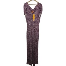 Tory Burch 100% Silk Bird Print Maxi Dress Size S