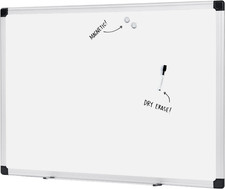 Magnetic Dry Erase Whiteboard, 36 X 48-Inch, Aluminum Frame, Silver/White, Easy