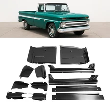 Fit 60-66 Chevy &GMC C/K Pickup Rocker Panel+Cab Corner+Support Mount+Floor Pan