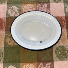 Vintage Small Oval Blue & White Dish Ker Made In Sweden