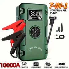 10000A Multifunctional Car Jump Starter with 150PSI Air Pump, Digital Inflator