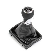 Pomello Leva del Cambio per Audi A4 B8 A5 Q5 6 Marce Nero Pelle con Cuffia