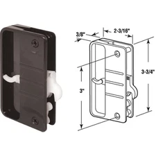 Prime-Line Screen Door Handle Set A 108 PRIME-LINE Plastic Black 049793001085