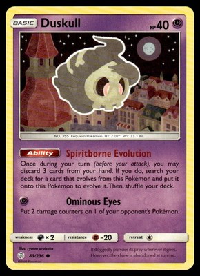2019 Sun & Moon - Cosmic Eclipse Duskull Basic/Common #83