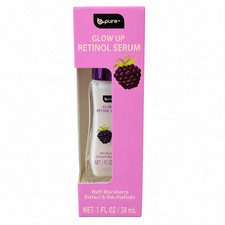 b.pure Glow Up Retinol Serum Niacinamide Blackberry Paraben-Free Face Neck 1 oz
