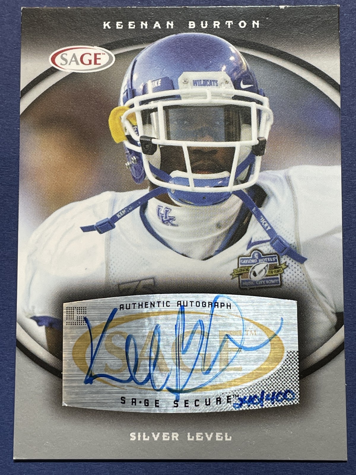 2008 SAGE #A8 Keenan Burton Autograph Silver /400 Kentucky Wildcats