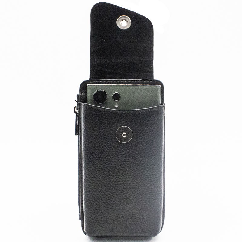 Leather Cell Phone Belt Holster for iPhone 17 Pro Max Universal Smartphone Pouch — image 12
