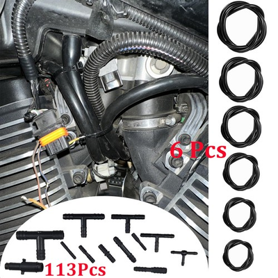#ad For Honda 5Feet 6Pcs Engine Automotive Vacuum Silicone Hose Line w Connector Kit $35.99