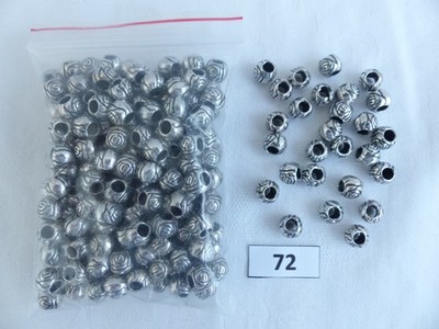 100 Acryl Perlen Perle Zwischenperle Rose Blume ca. 6 x 7 mm HOBBYAUFGABE 072