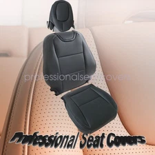 For 2010-2015 Chevy Camaro Driver Bottom & Top Leather Cover & Headrest Cover