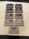 Super Nintendo Game Lot Of 9 Games Used